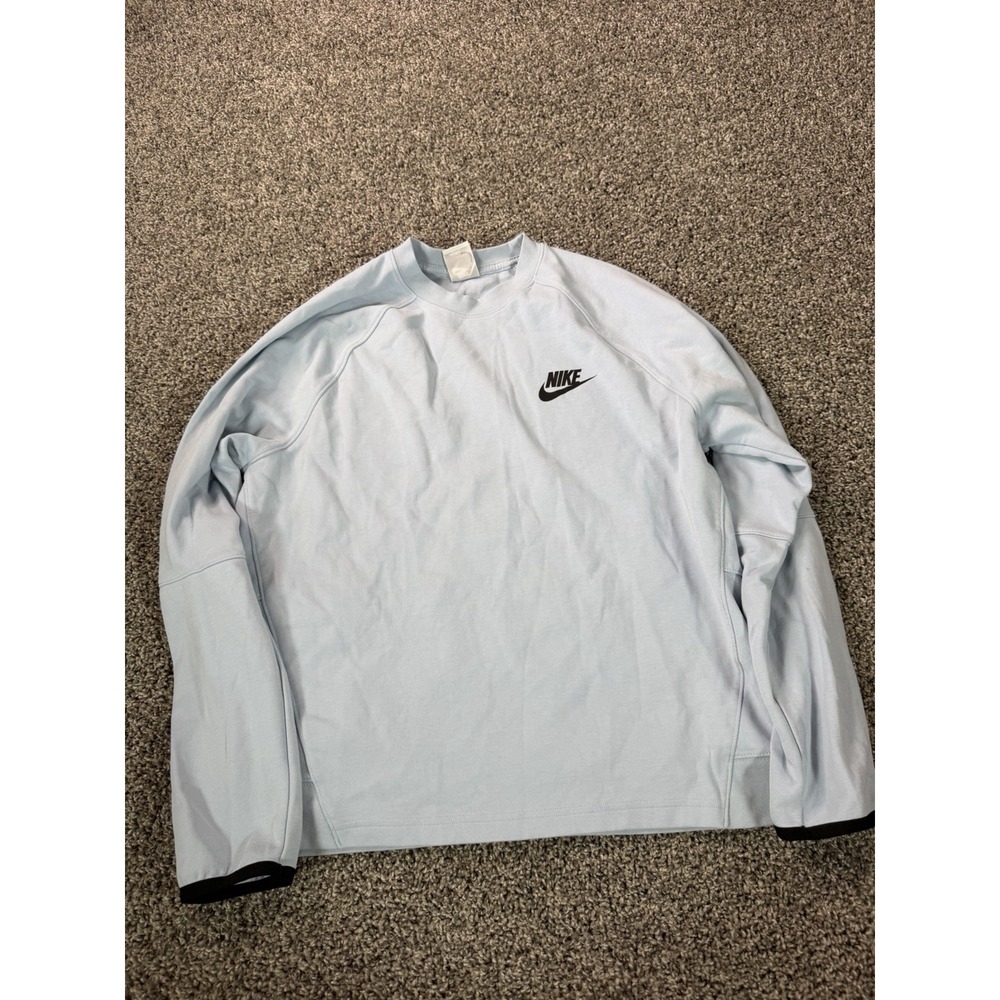 Nike Tech Fleece Crewneck Sweatshirt Men's Size Large Blue
